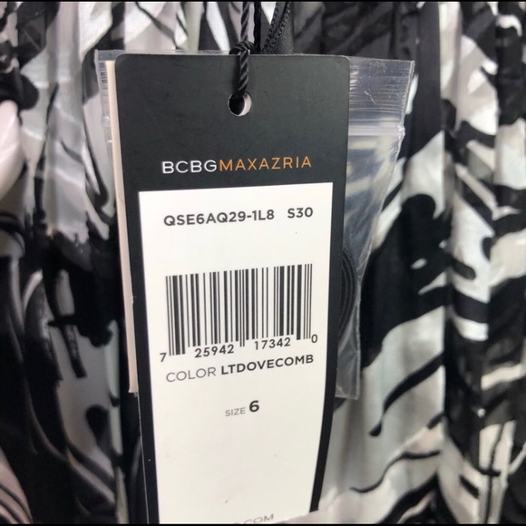 NWT BCBGMAXAZRIA black maxi strapless gown size 6 - Picture 6 of 7